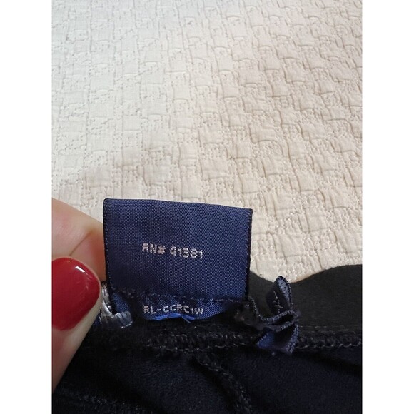 Ralph Lauren Blue Label Leggings Embroidered Ankles Stretchy | Black | Size XL - Picture 7 of 12